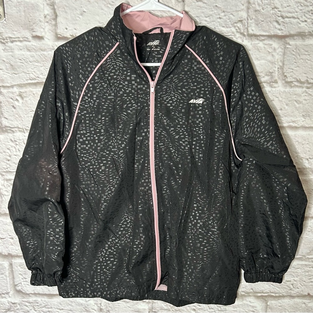 Avia Black‎ Full Zip Wind Breaker Black Women's Size Medium